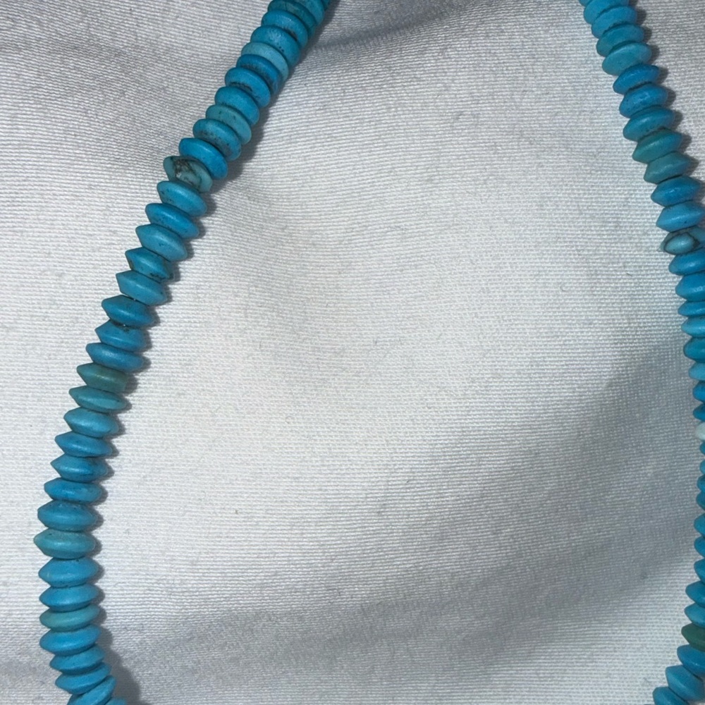 Rare Turquoise Heishi Necklace | 16” - Picture 4 of 11